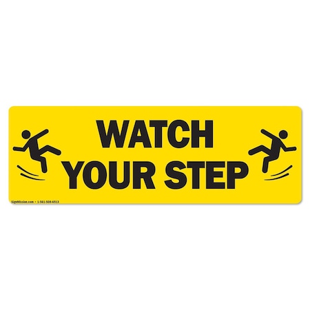 Watch Your Step 18in Non-Slip Floor Marker, 12PK